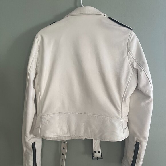 Perfecto Genuine White Leather Jacket- Worn Once! - Picture 6 of 8